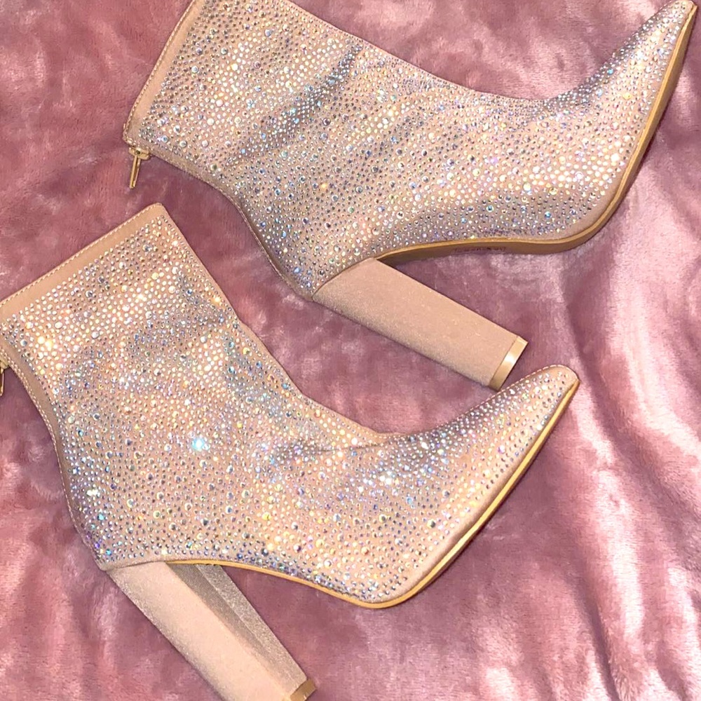 Azalea Wang rhinestone boot.